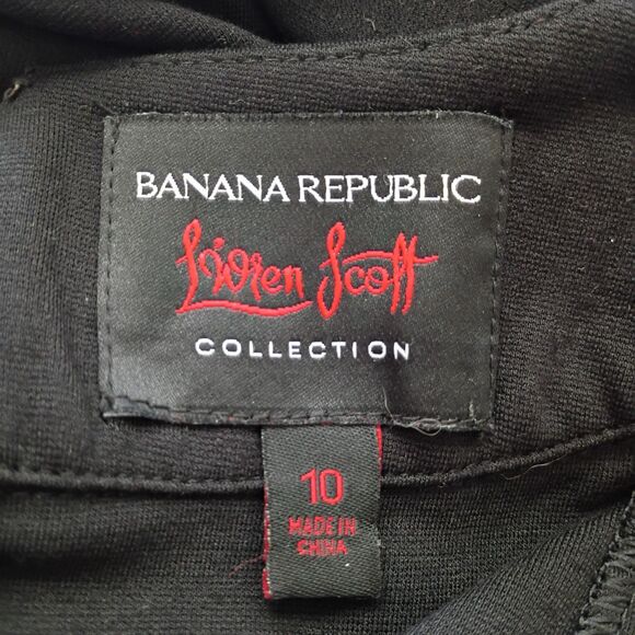 Banana Republic L'Wren Scott Collection Black Beaded Sheath Dress 10 Sleeveless - Picture 5 of 7